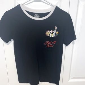 A graphic/ embroidered tee from Warner Bros